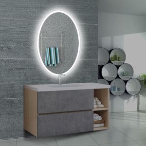 مرآة دائرية بإضاءة خلفية